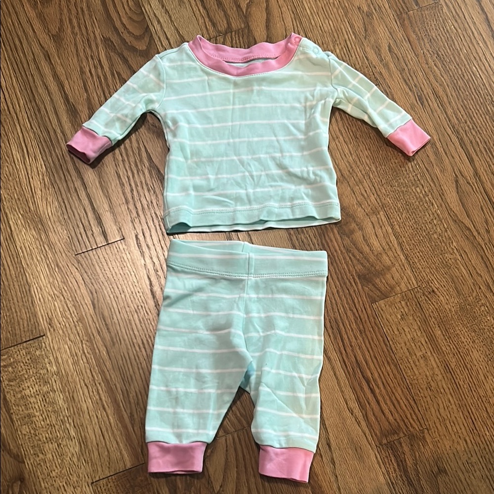 Pink and White Pajama Set with Soft Cotton Fabric